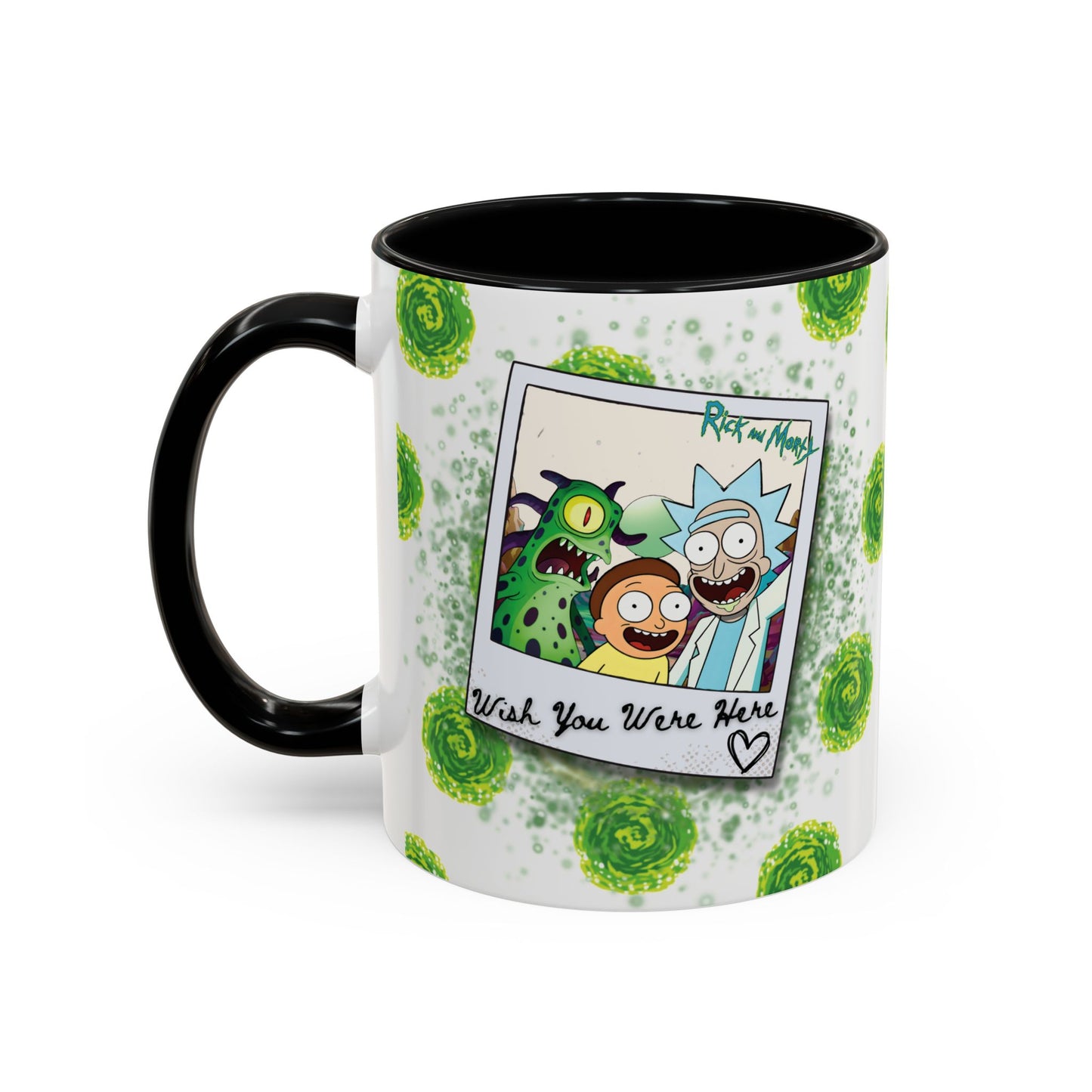 Rick & Morty Alien Polaroid - Accent Coffee Mug (11, 15oz)