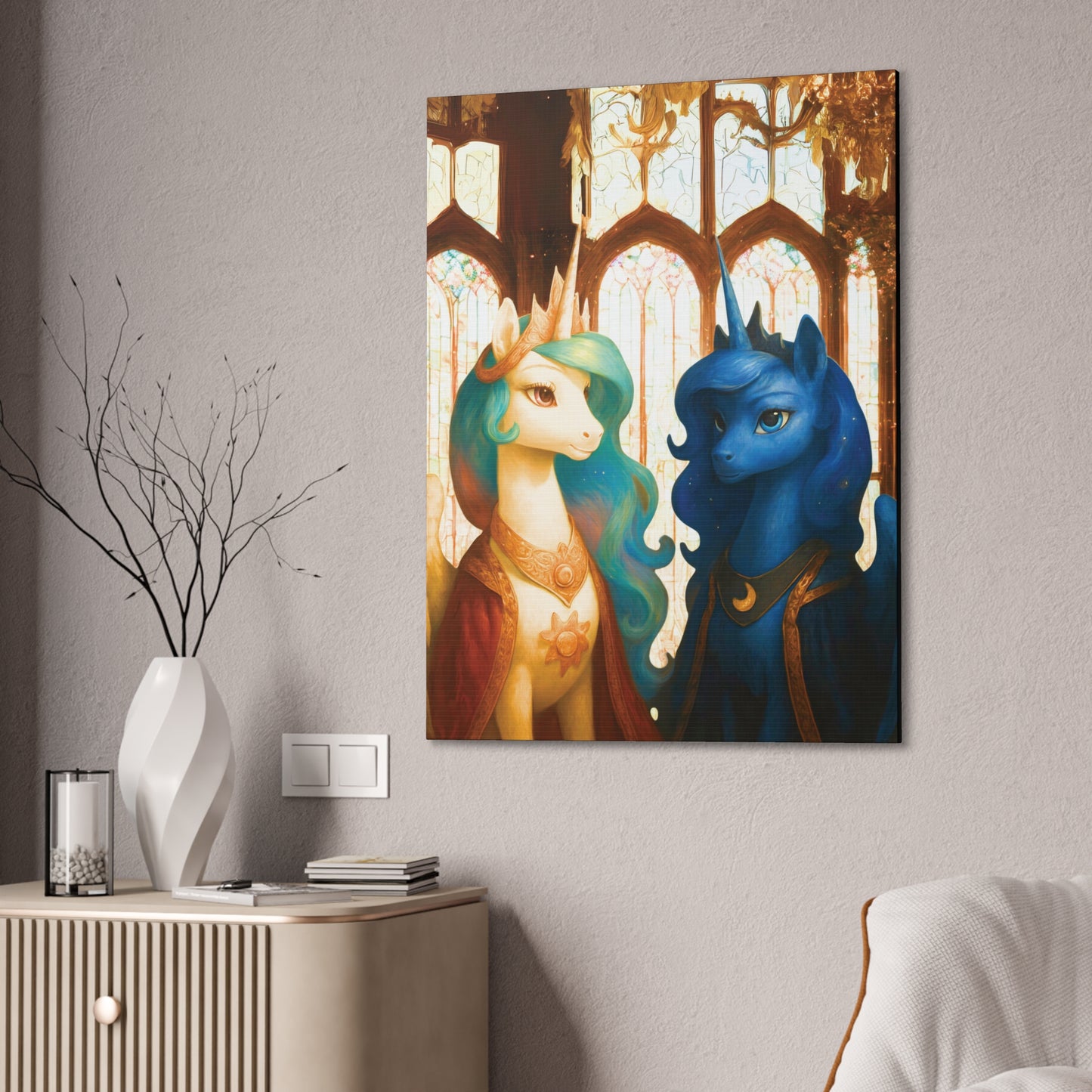 Royal Luna & Celestia - My Little Pony Canvas Art - Stretched, 0.75"