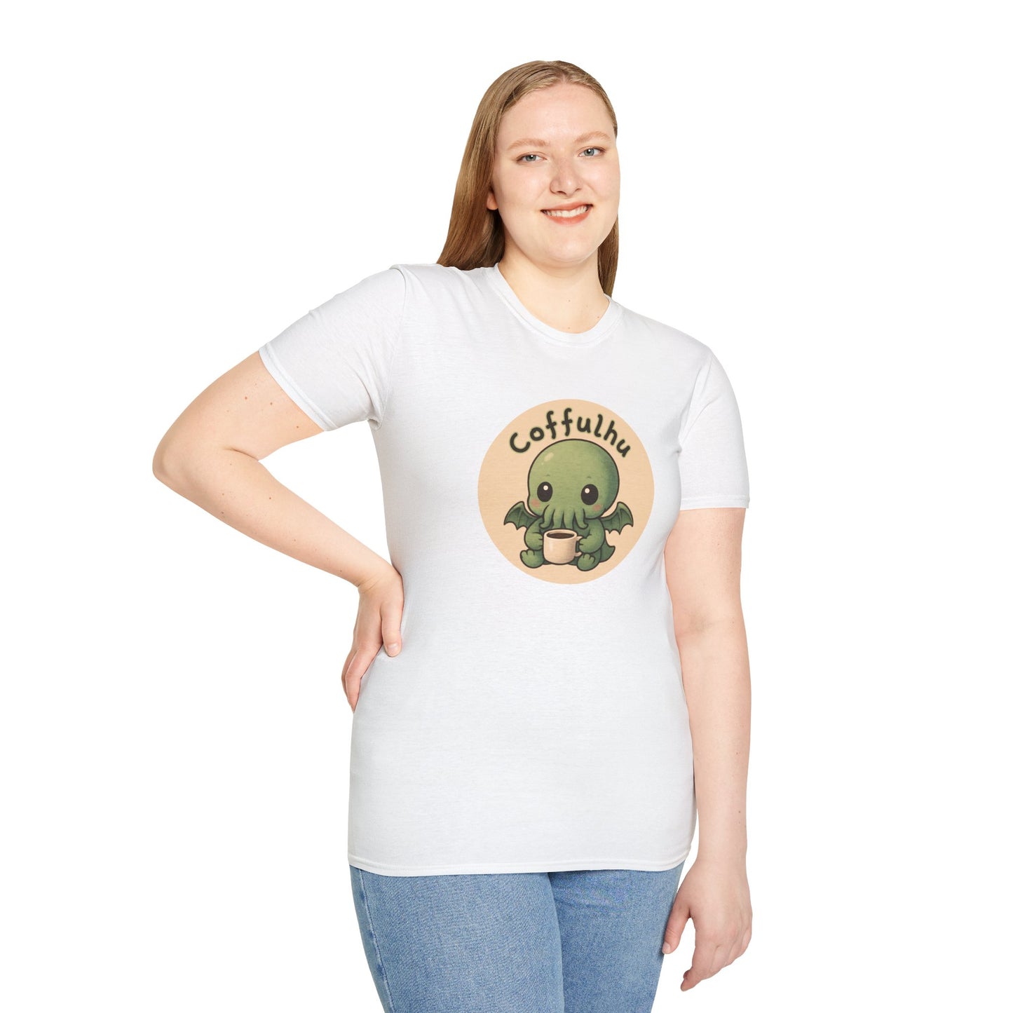 Cthulhu Coffulhu Coffee Pun - Unisex Softstyle T-Shirt