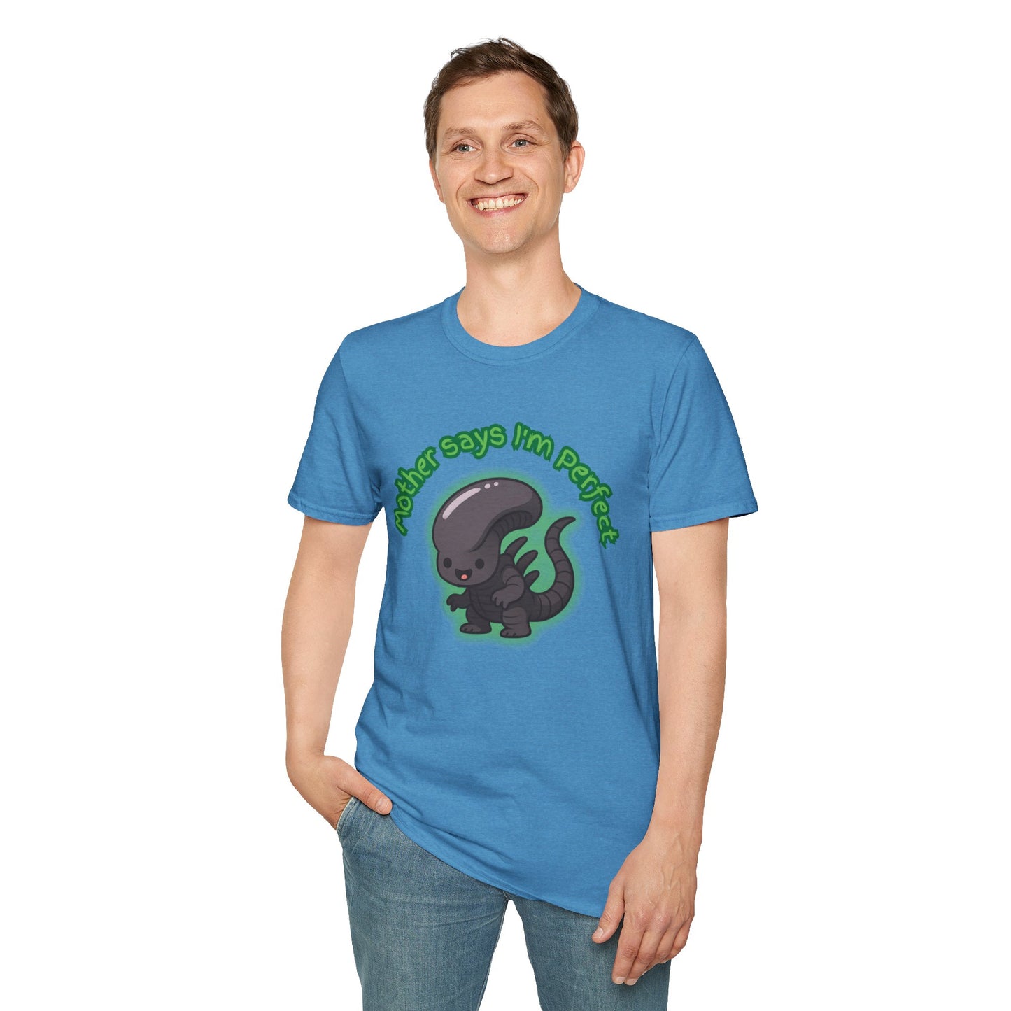 Alien Cute Xenomorph I'm Perfect - Unisex Softstyle T-Shirt