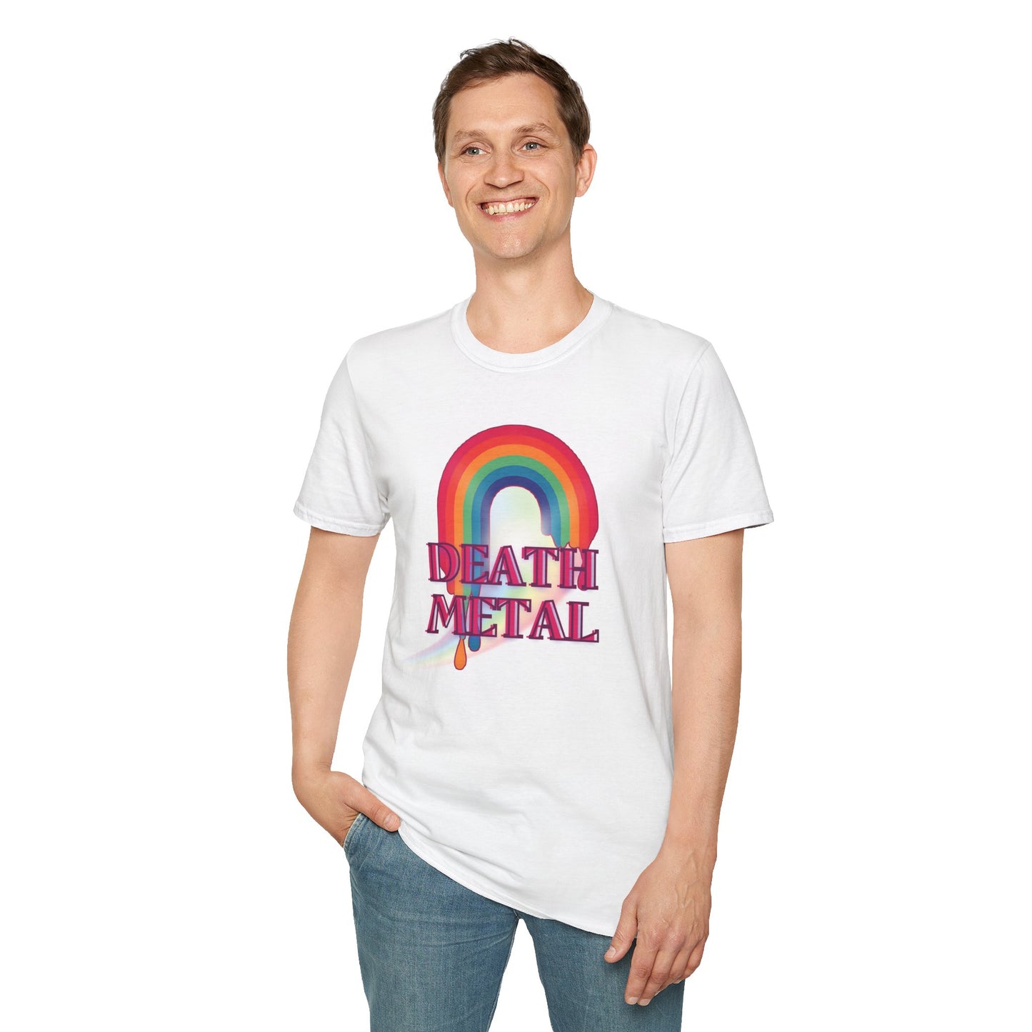 Rainbow Death Metal - Unisex Softstyle T-Shirt