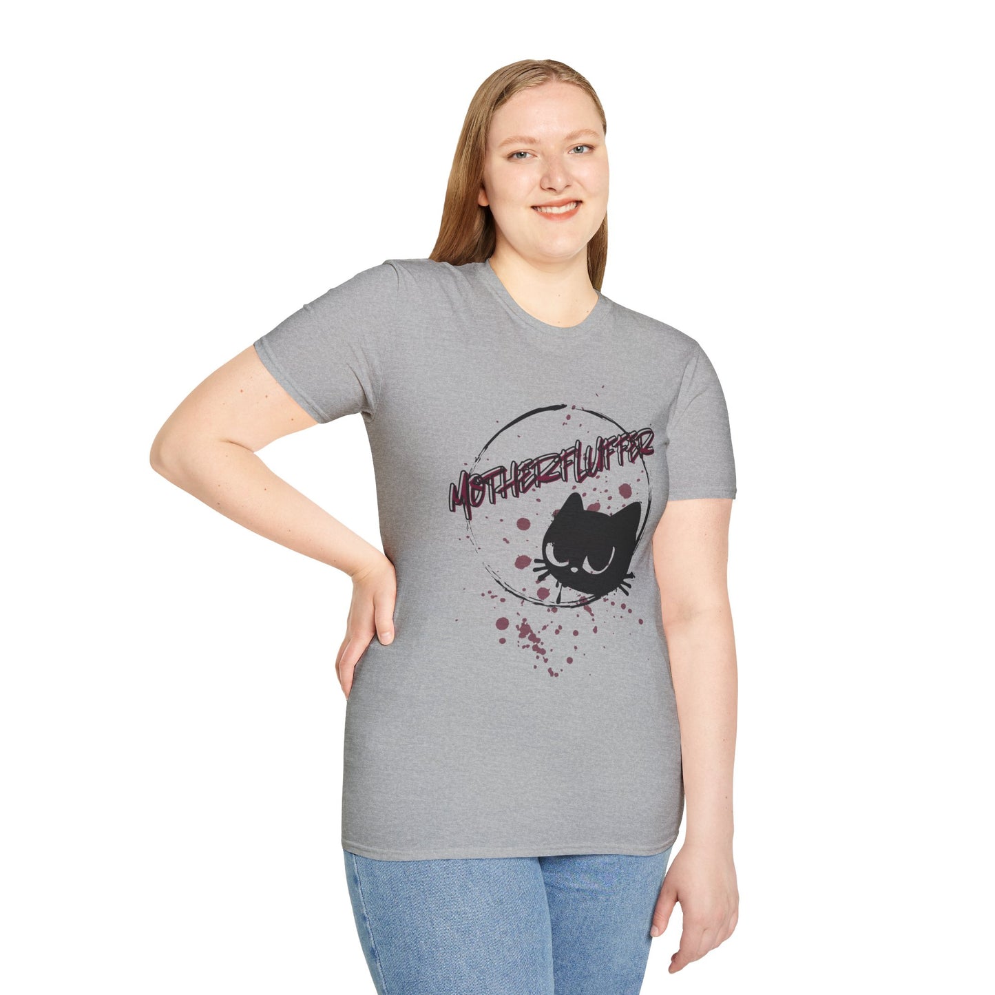 Motherfluffer Color Cat - Unisex Softstyle T-Shirt