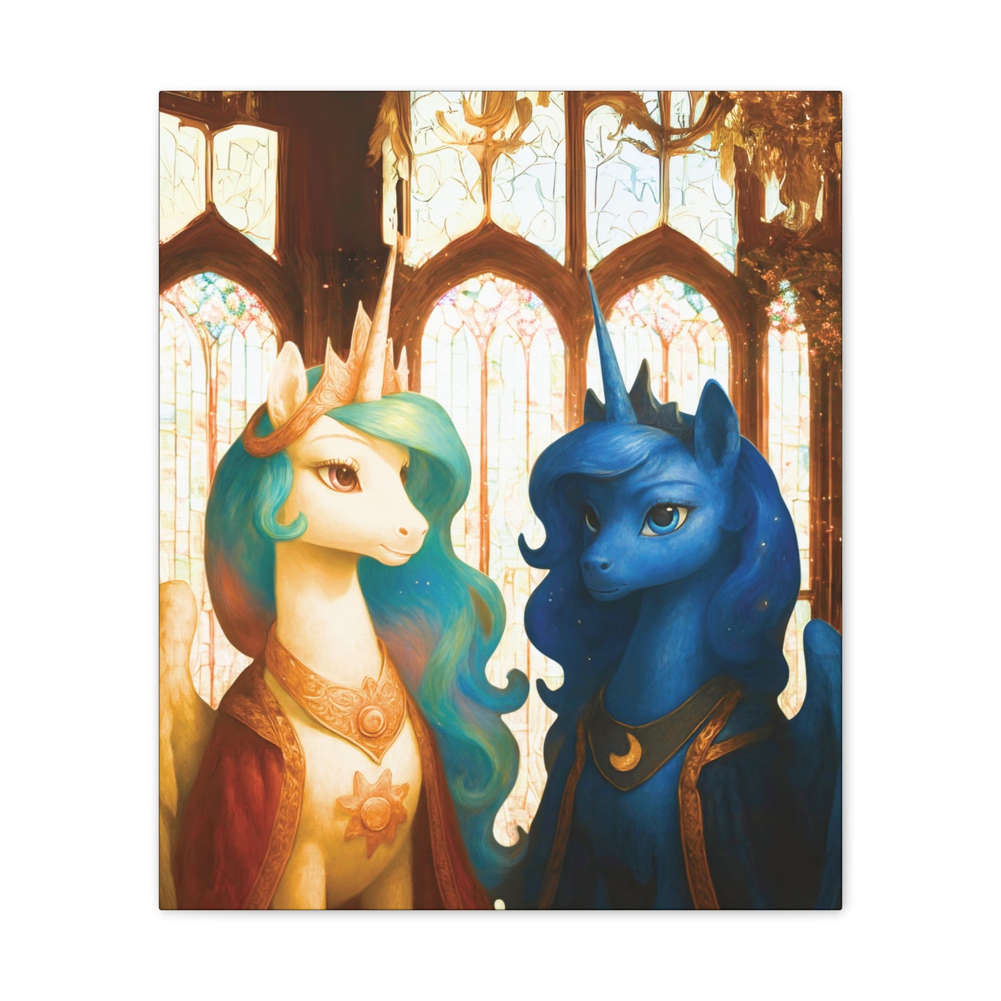 Royal Luna & Celestia - My Little Pony Canvas Art - Stretched, 0.75"
