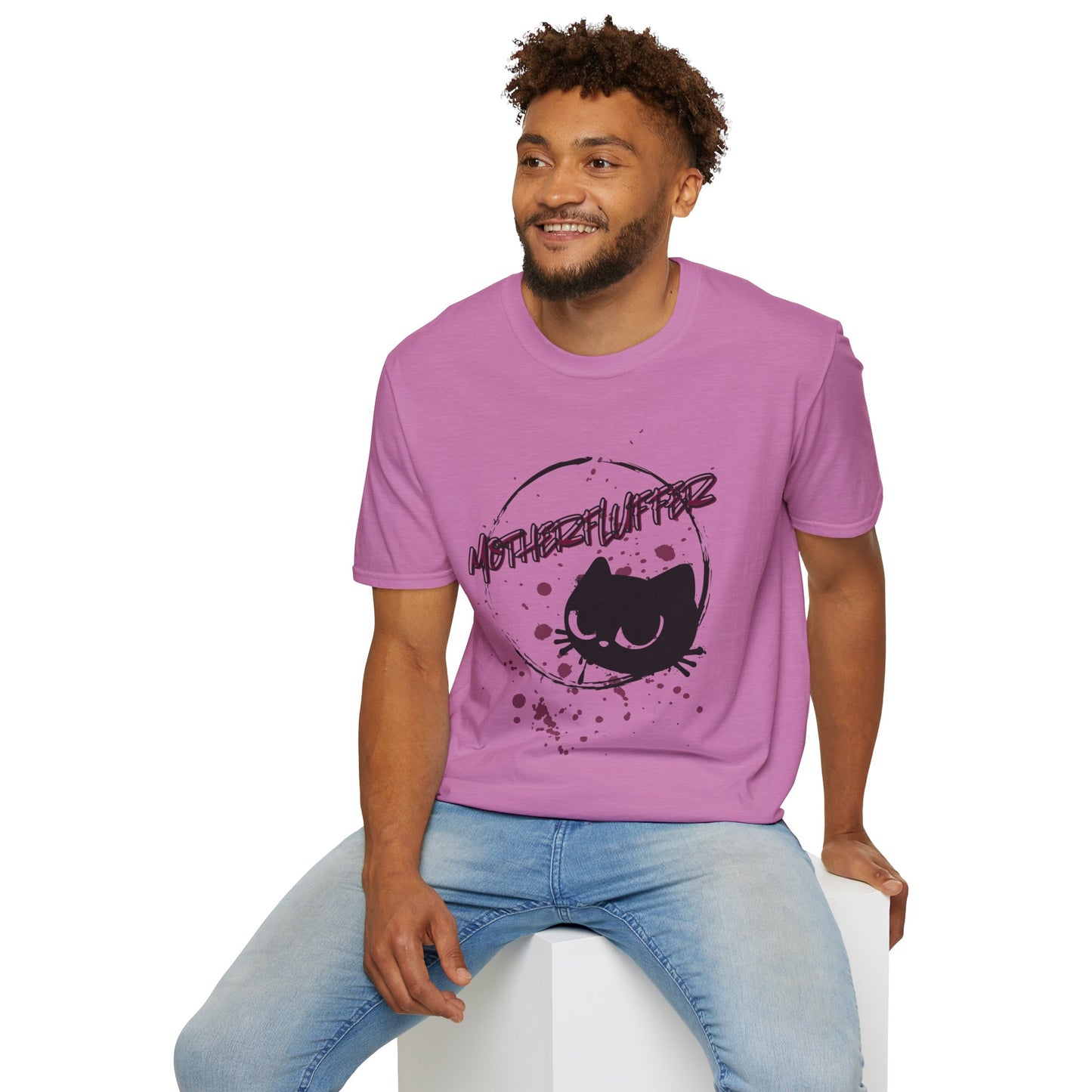 Motherfluffer Color Cat - Unisex Softstyle T-Shirt