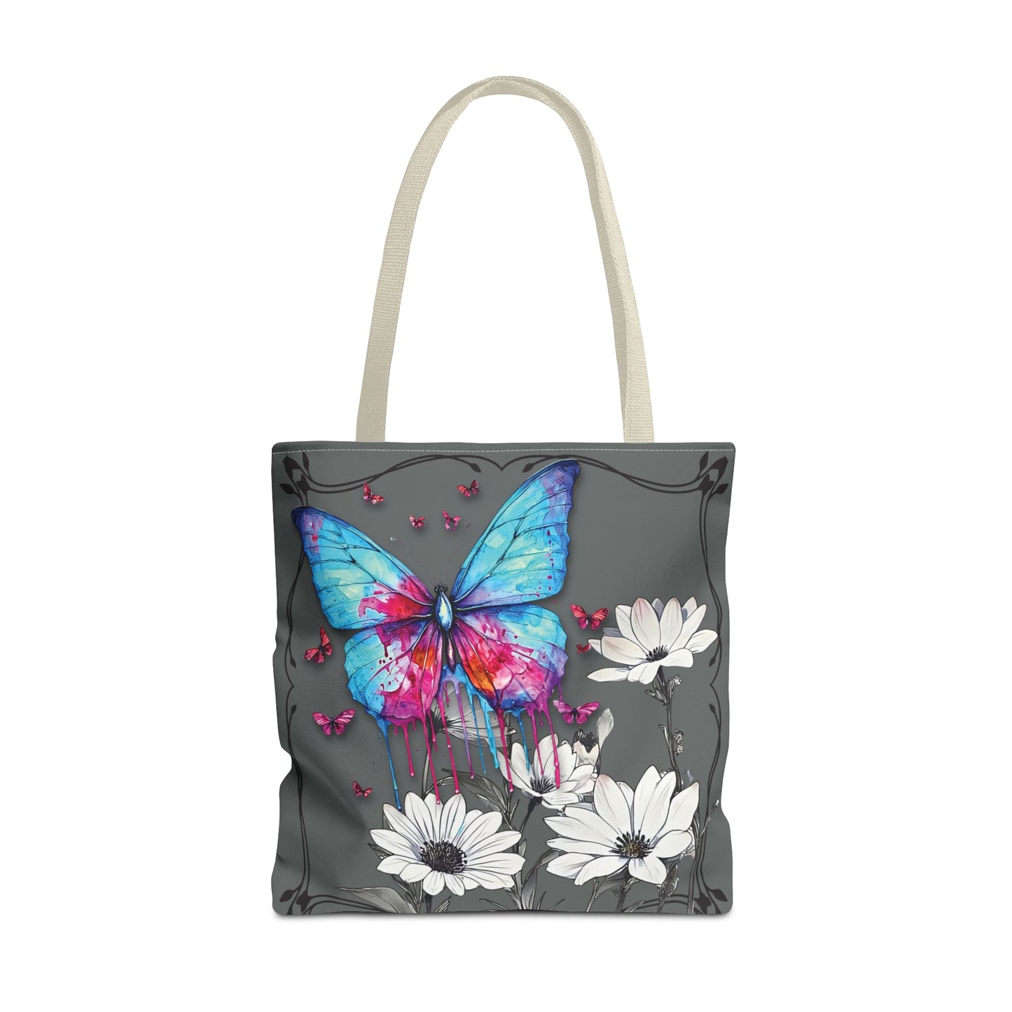 Painted Butterfly in Black and White Tote Bag