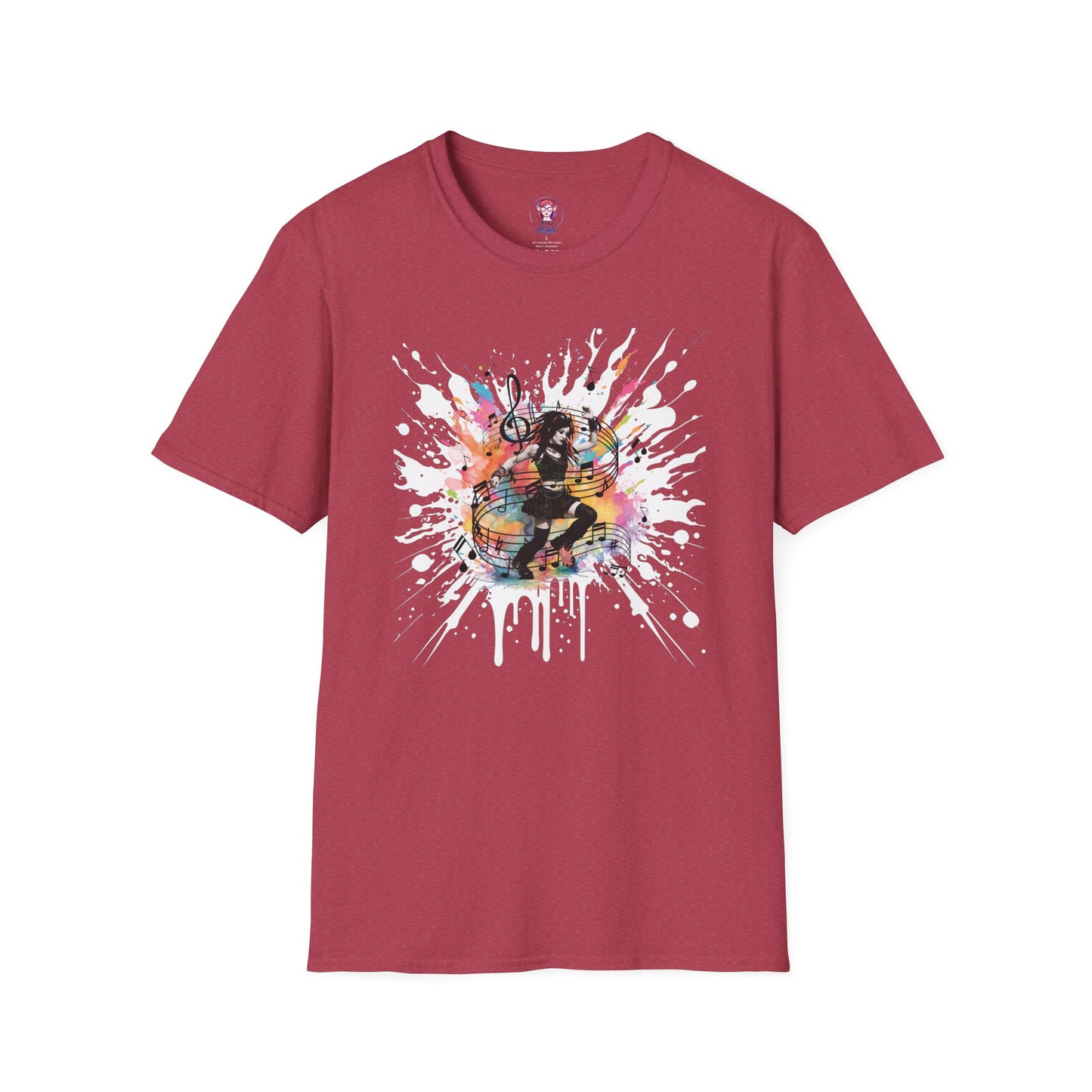 Colorful Music Brings Life Punk Dancer - Unisex Softstyle T-Shirt