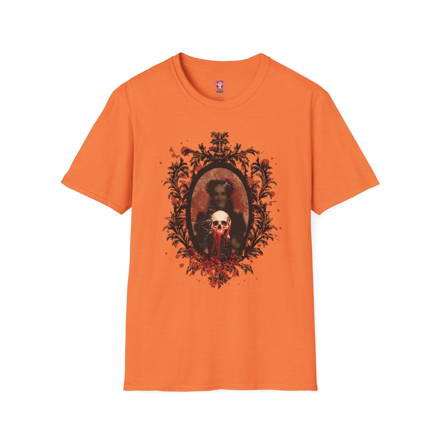 Vintage Gothic Skull Frame - Unisex Softstyle T-Shirt