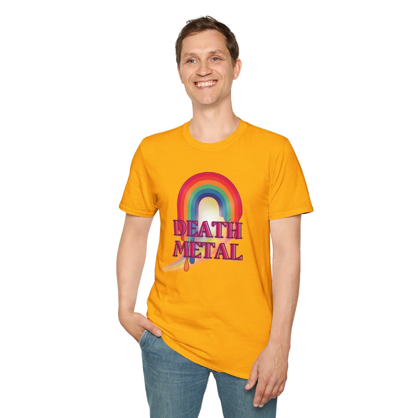 Rainbow Death Metal - Unisex Softstyle T-Shirt