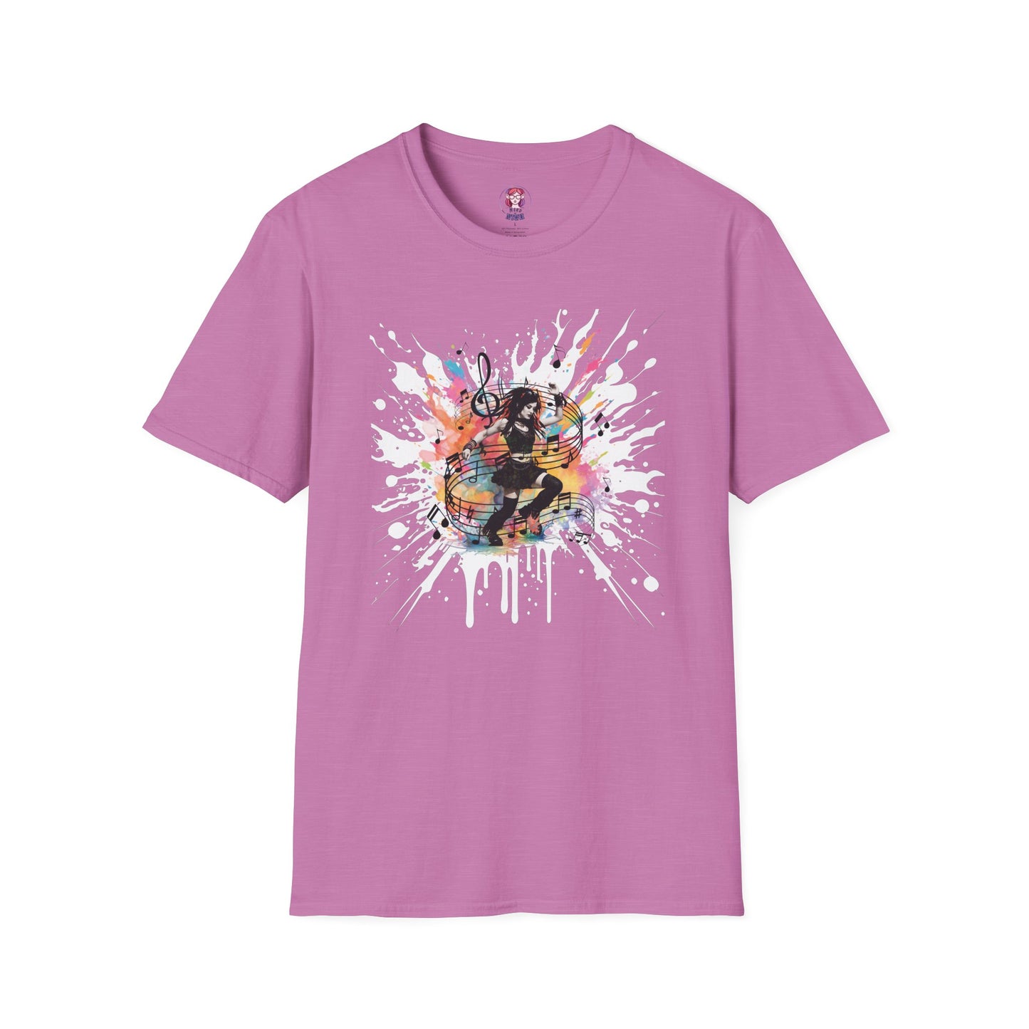 Colorful Music Brings Life Punk Dancer - Unisex Softstyle T-Shirt