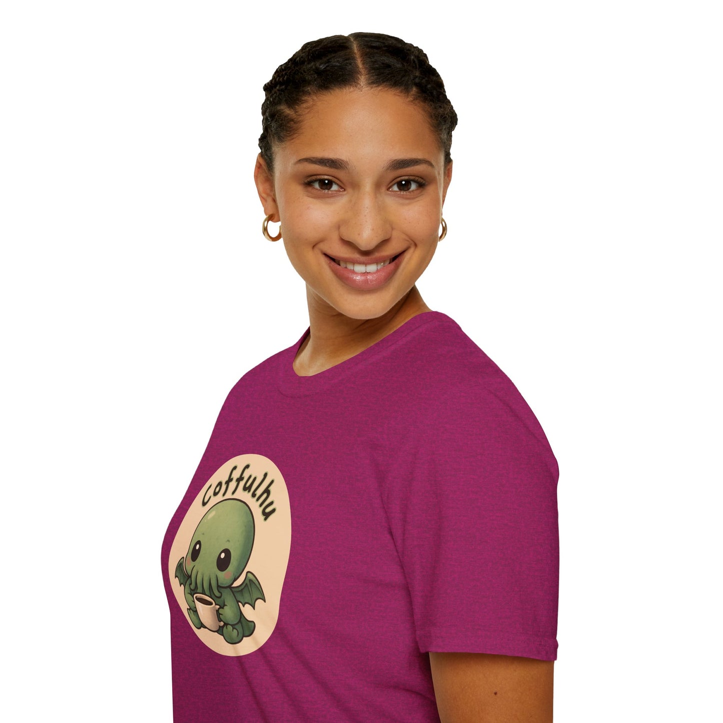 Cthulhu Coffulhu Coffee Pun - Unisex Softstyle T-Shirt