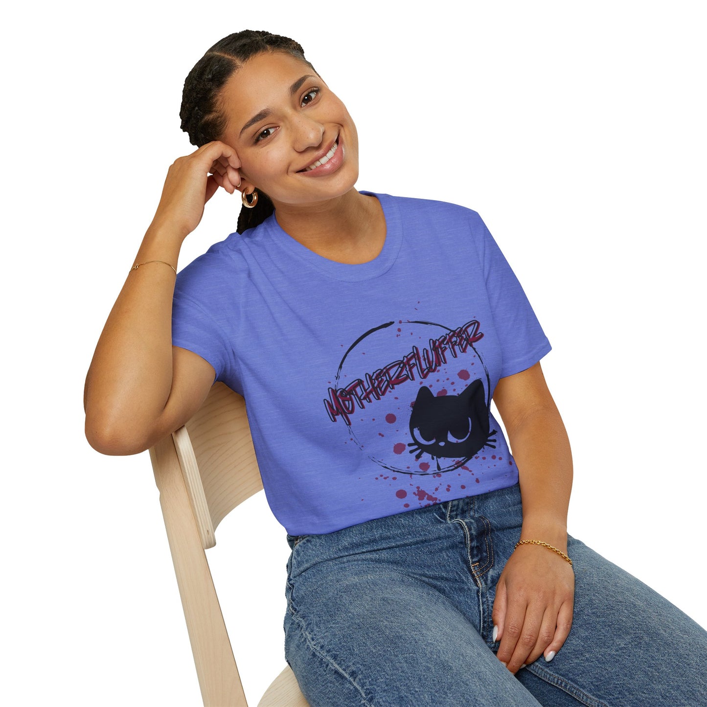 Motherfluffer Color Cat - Unisex Softstyle T-Shirt