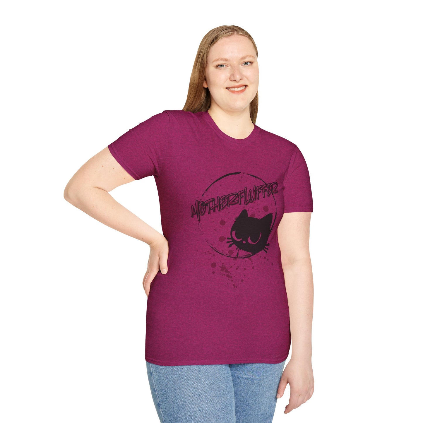 Motherfluffer Color Cat - Unisex Softstyle T-Shirt