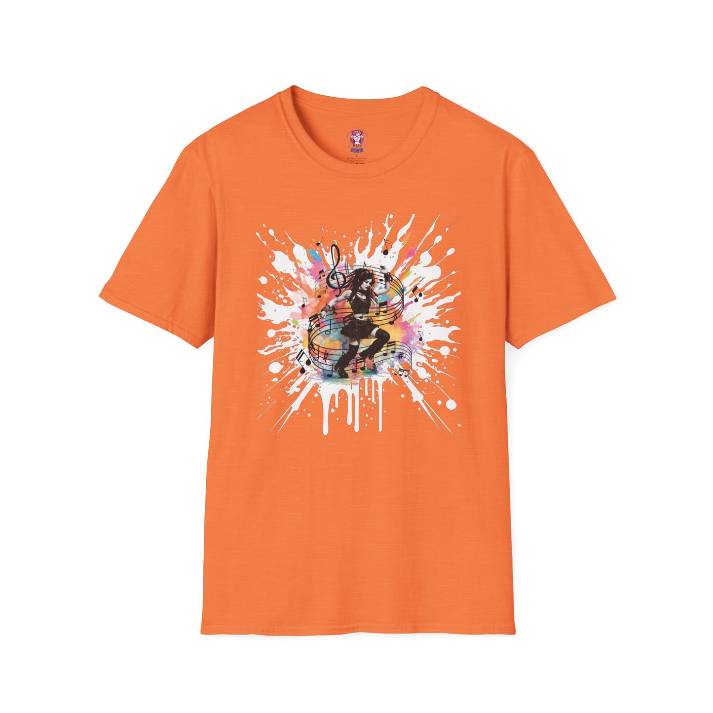 Colorful Music Brings Life Punk Dancer - Unisex Softstyle T-Shirt