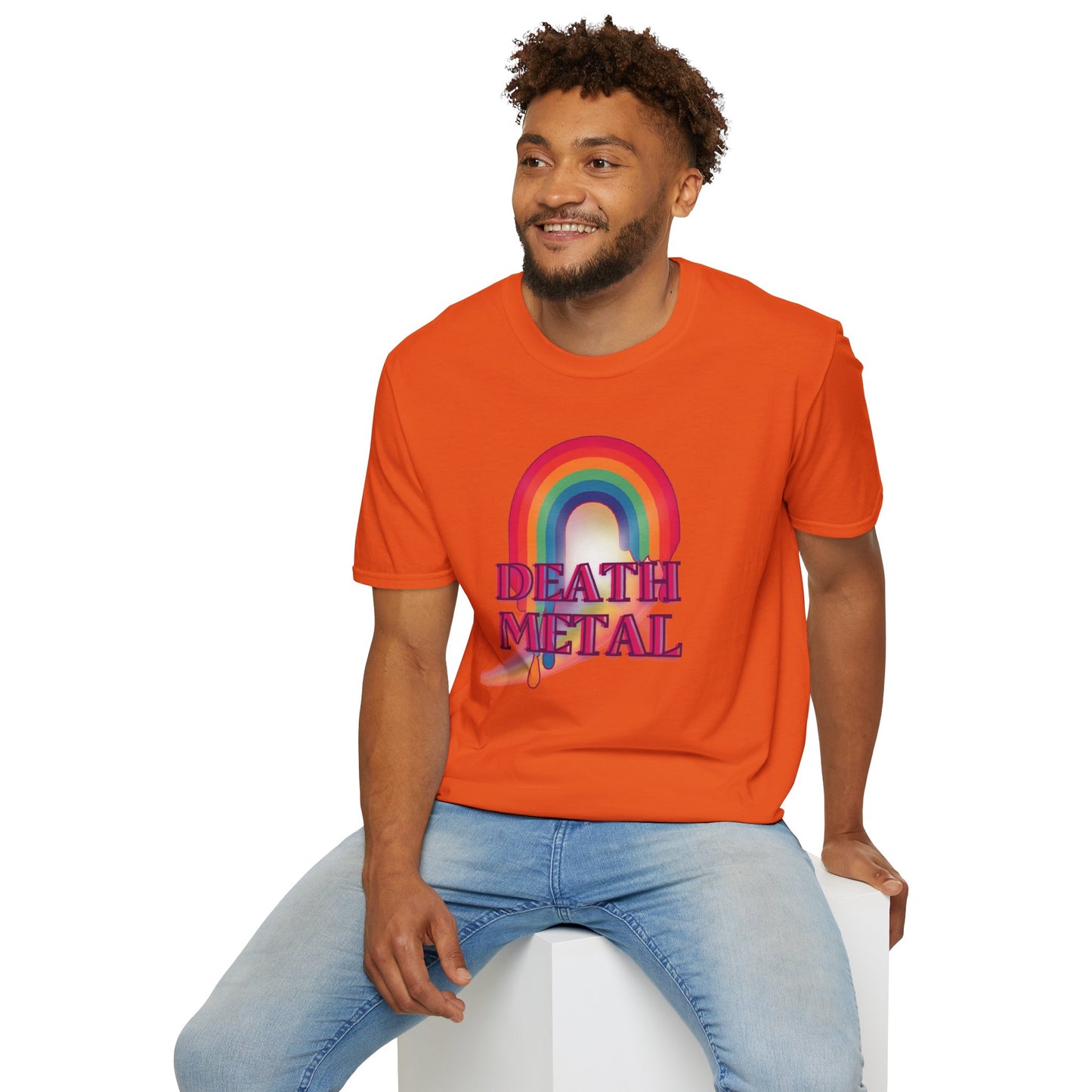 Rainbow Death Metal - Unisex Softstyle T-Shirt
