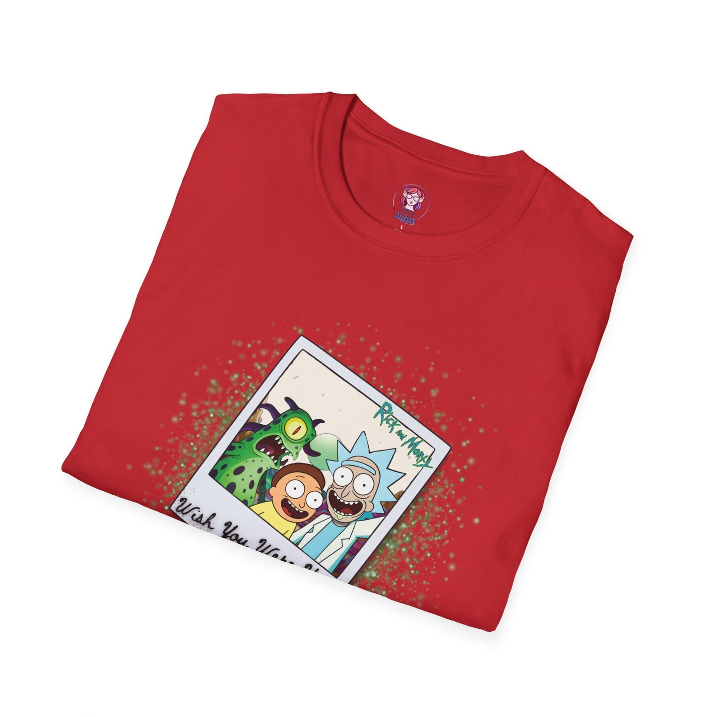 Rick & Morty Polaroid - Wish You Were Here - Unisex Softstyle T-Shirt