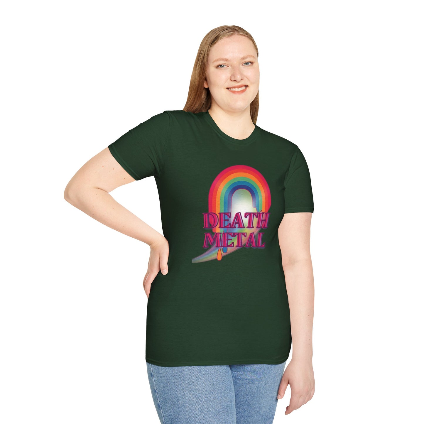 Rainbow Death Metal - Unisex Softstyle T-Shirt