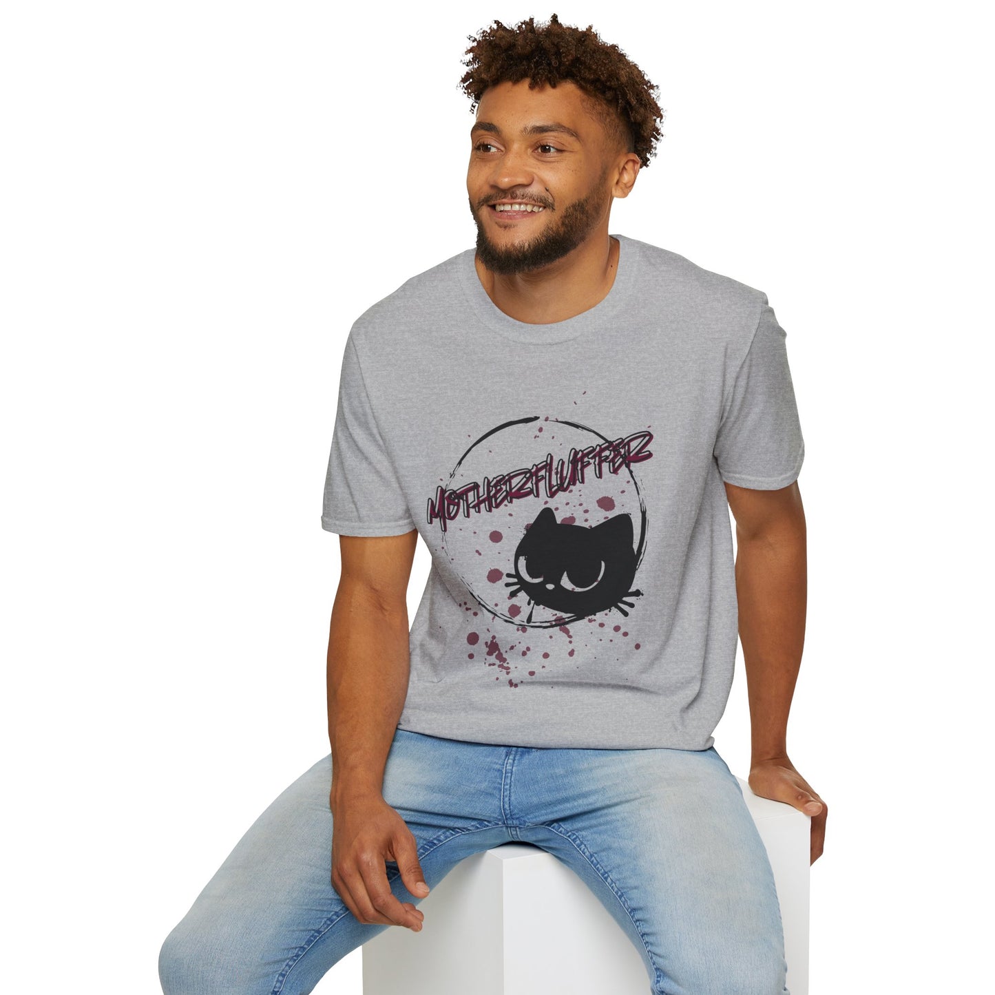 Motherfluffer Color Cat - Unisex Softstyle T-Shirt