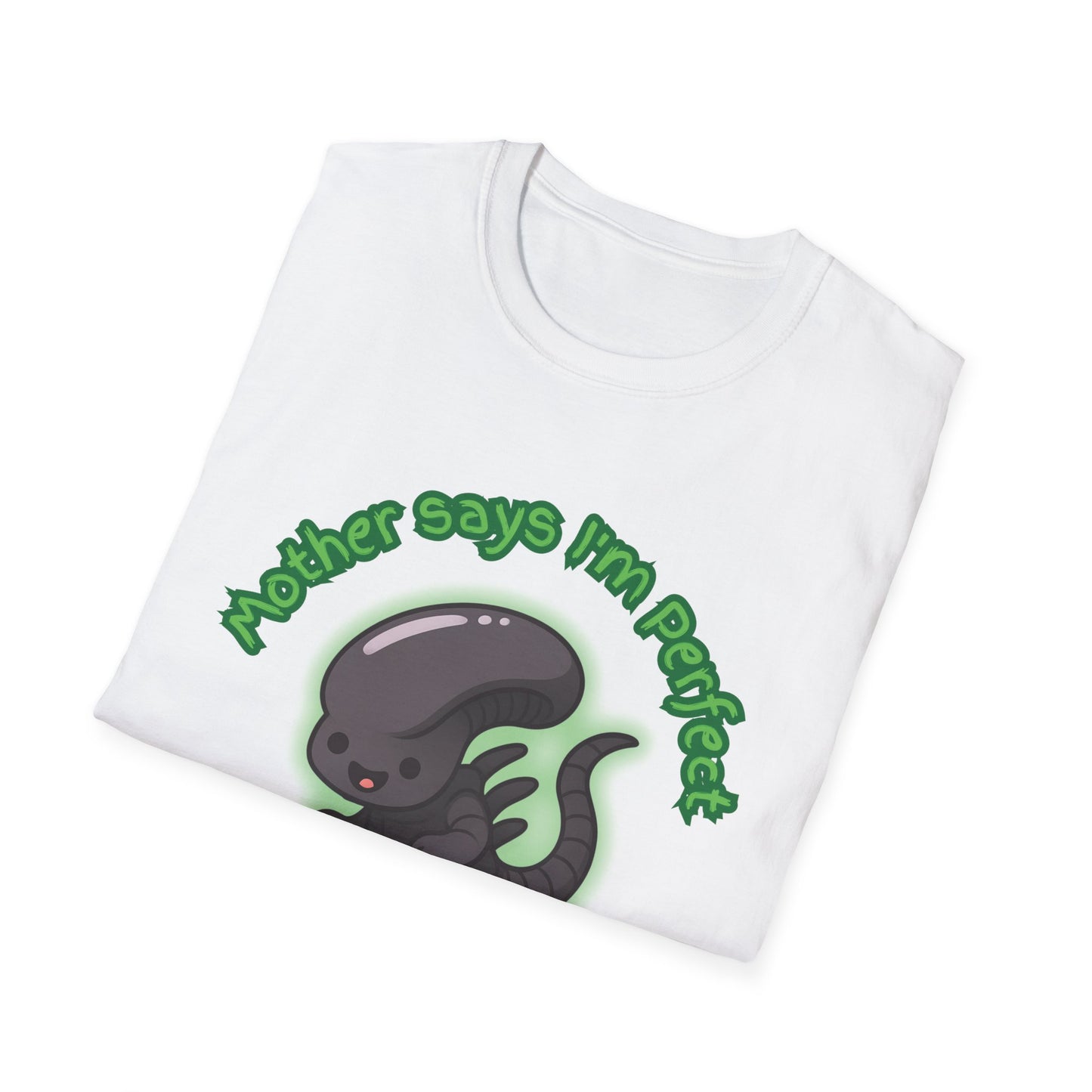 Alien Cute Xenomorph I'm Perfect - Unisex Softstyle T-Shirt