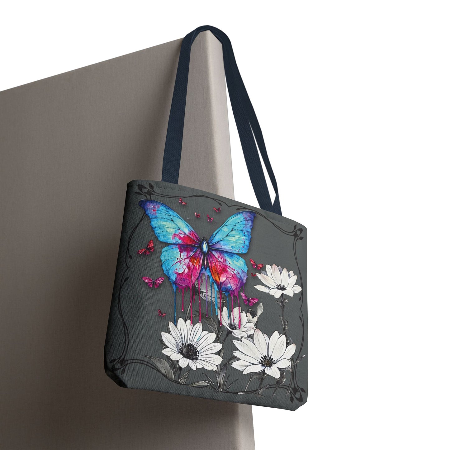 Painted Butterfly in Black and White Tote Bag