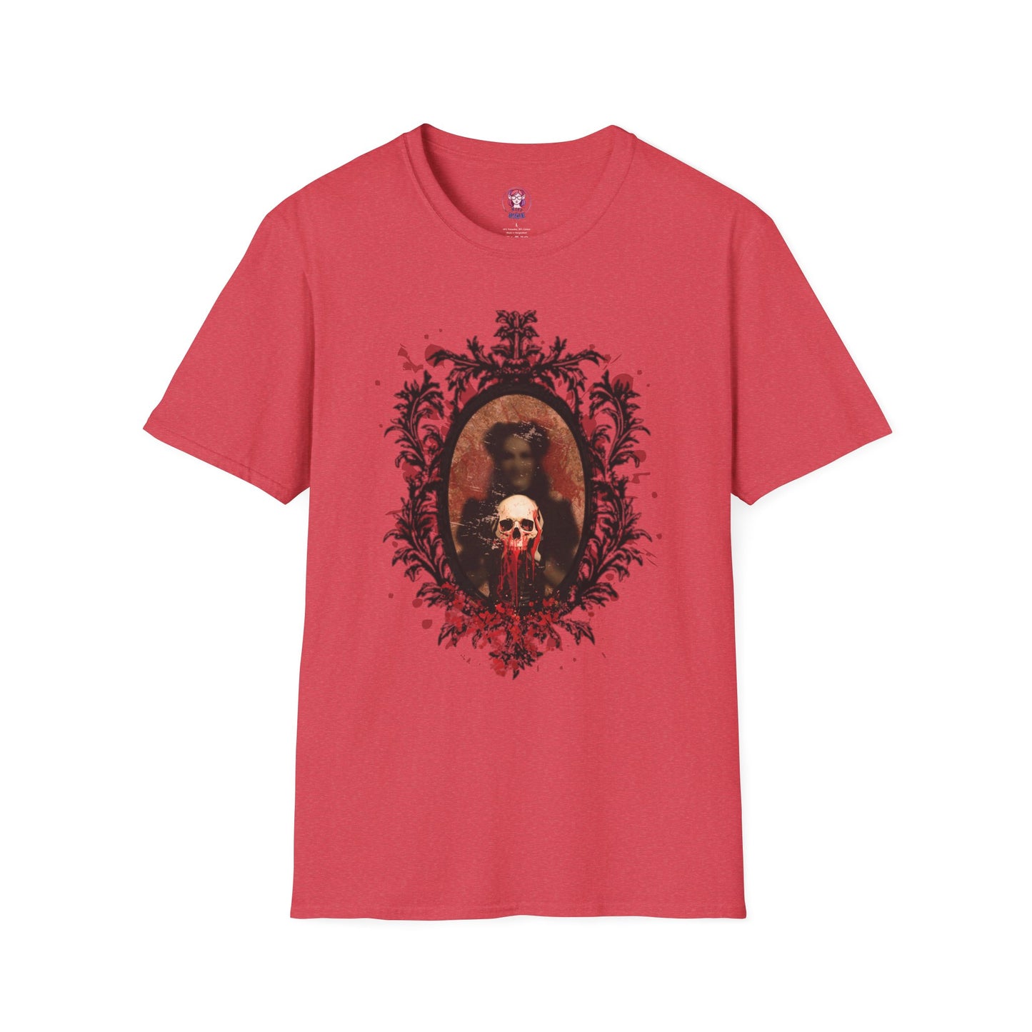 Vintage Gothic Skull Frame - Unisex Softstyle T-Shirt
