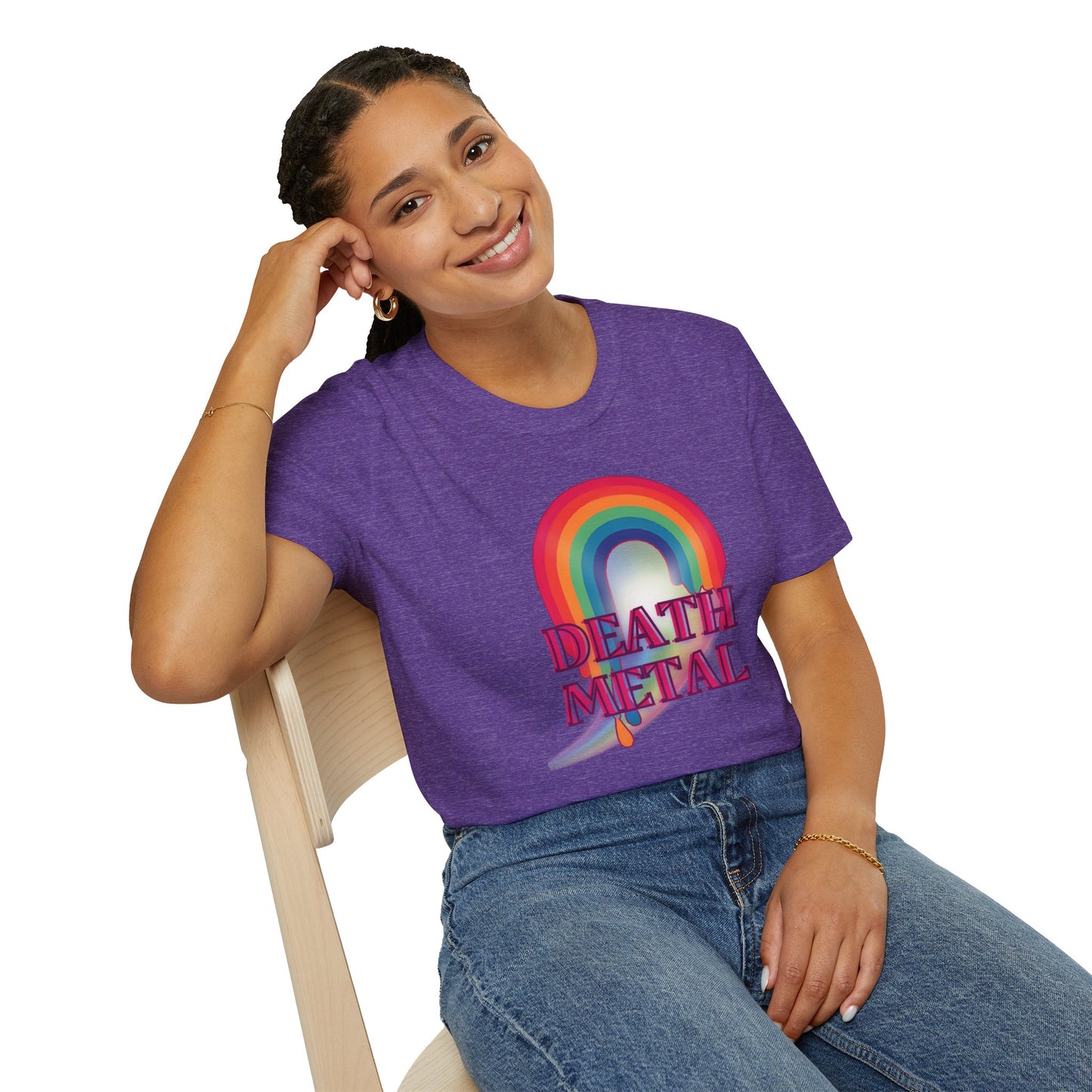 Rainbow Death Metal - Unisex Softstyle T-Shirt