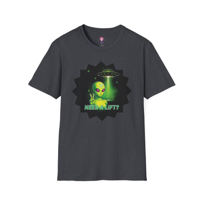 Cool Alien Peace Sign - Need a Lift - Unisex Softstyle T-Shirt