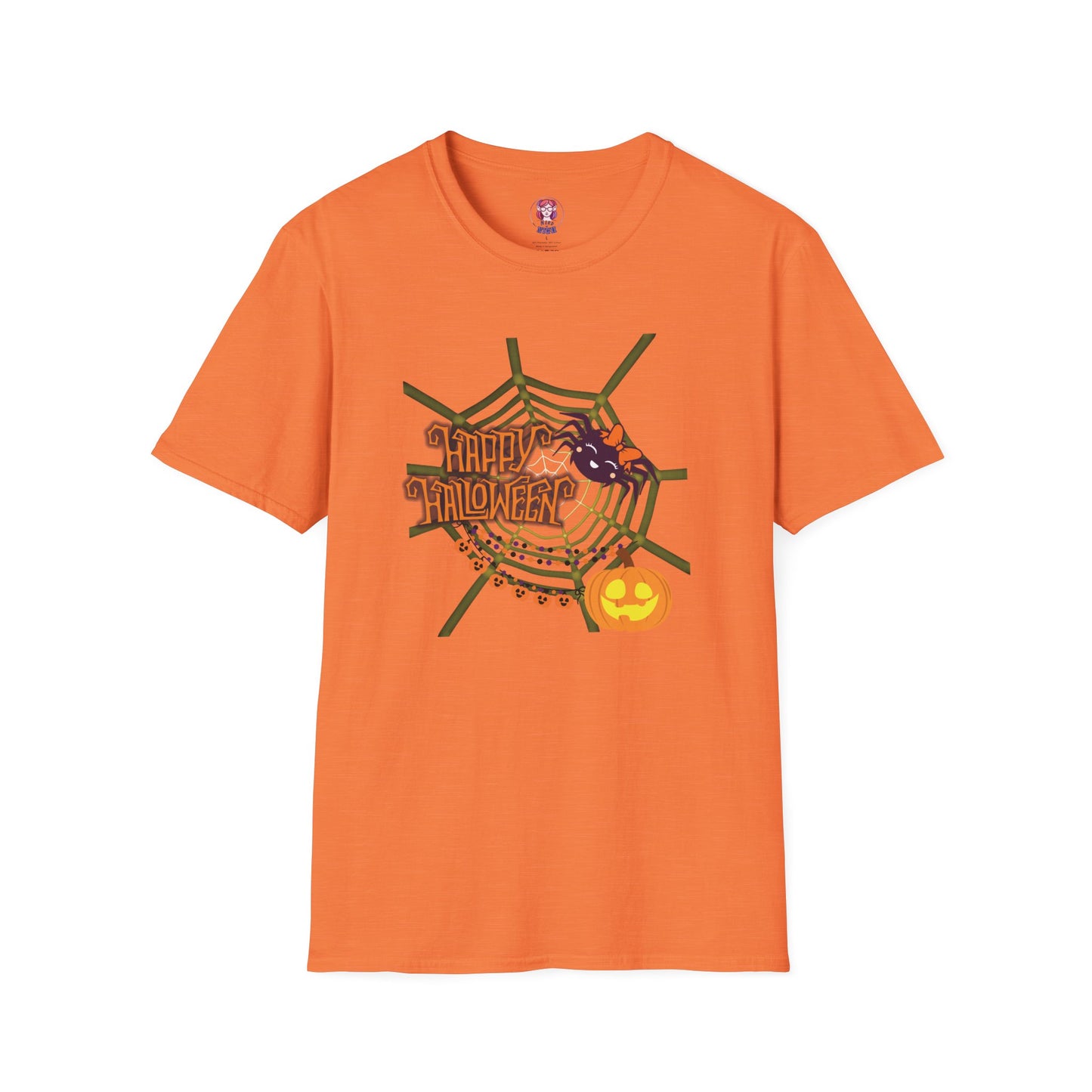 Halloween Cute Spiderweb - Unisex Softstyle T-Shirt