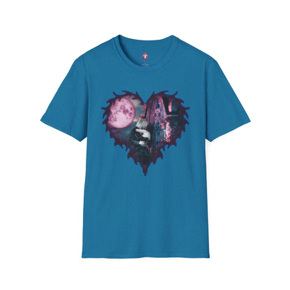 Gothic Couple Under the Moon - Unisex Softstyle T-Shirt
