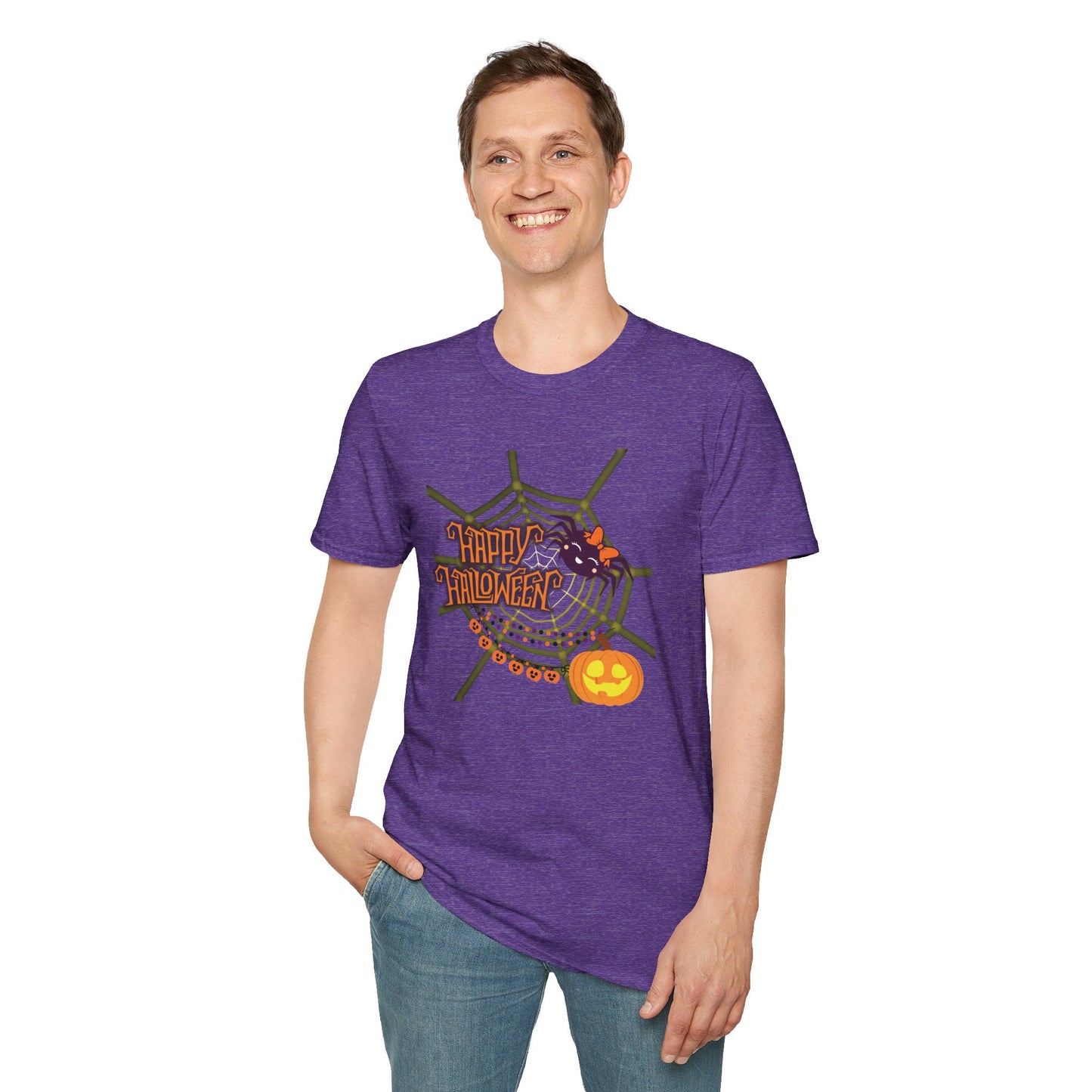 Halloween Cute Spiderweb - Unisex Softstyle T-Shirt