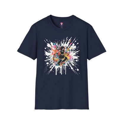 Colorful Music Brings Life Punk Dancer - Unisex Softstyle T-Shirt
