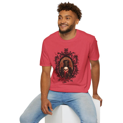 Vintage Gothic Skull Frame - Unisex Softstyle T-Shirt