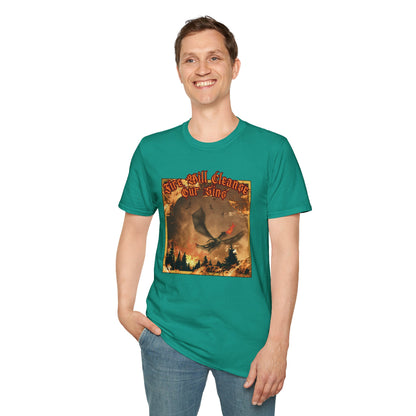 Dragon Attacking - Fire Will Cleanse Our Sins - Unisex Softstyle T-Shirt