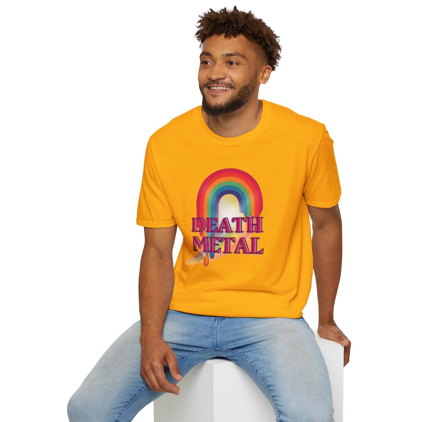 Rainbow Death Metal - Unisex Softstyle T-Shirt