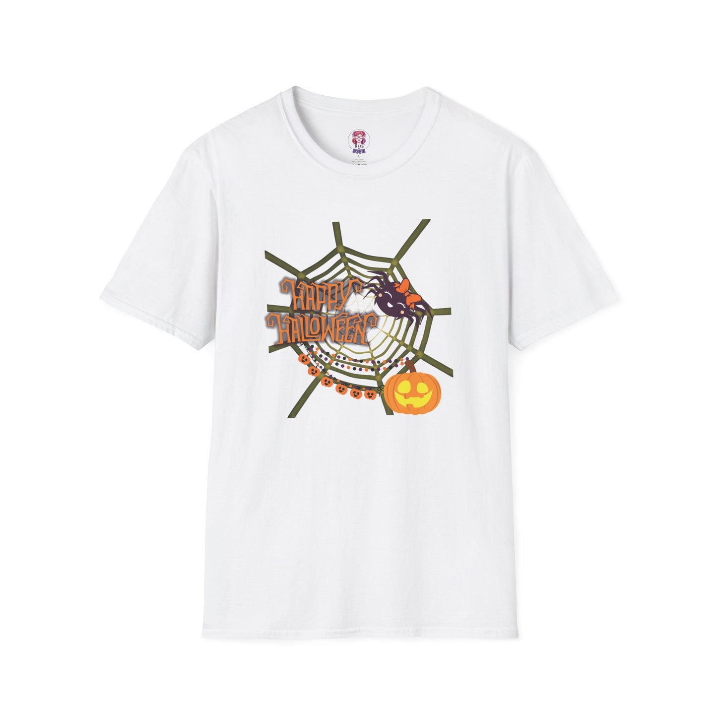 Halloween Cute Spiderweb - Unisex Softstyle T-Shirt