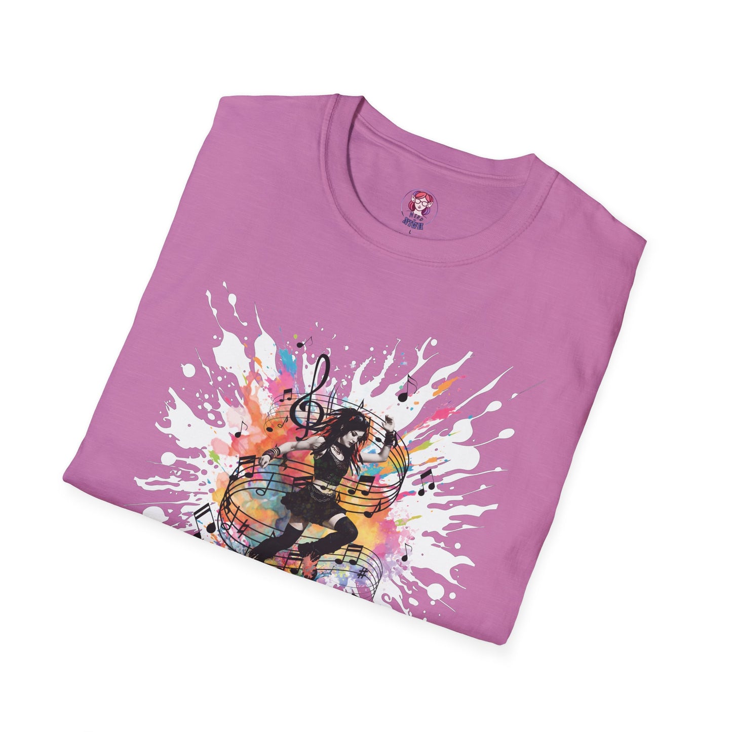Colorful Music Brings Life Punk Dancer - Unisex Softstyle T-Shirt