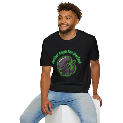 Alien Cute Xenomorph I'm Perfect - Unisex Softstyle T-Shirt