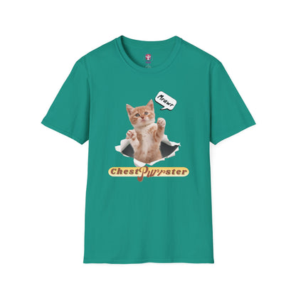 Cute Kitten ChestPurrster Pun - Unisex Softstyle T-Shirt