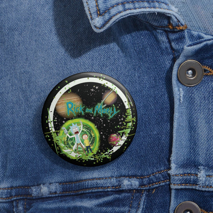 Rick and Morty Pin Button | Unique Collectible Badges, Fun Gifts for Fans, Cosplay Accessories, Party Favors, Pop Culture Merch