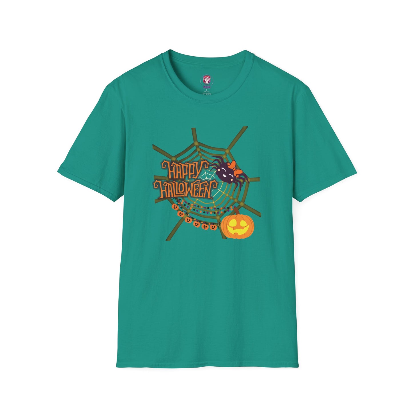 Halloween Cute Spiderweb - Unisex Softstyle T-Shirt