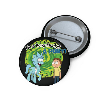 Rick and Morty Pony Pin Button | Unique Collectible Badges, Fun Gifts for Fans, Cosplay Accessories, Party Favors, Pop Culture Merch