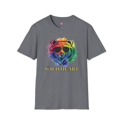 Wild Heart Collection - Bear Color Splash Unisex Softstyle Graphic T-Shirt