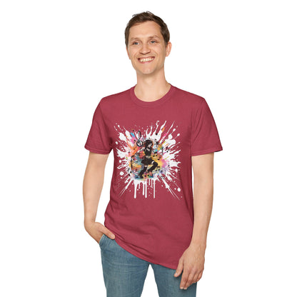 Colorful Music Brings Life Punk Dancer - Unisex Softstyle T-Shirt