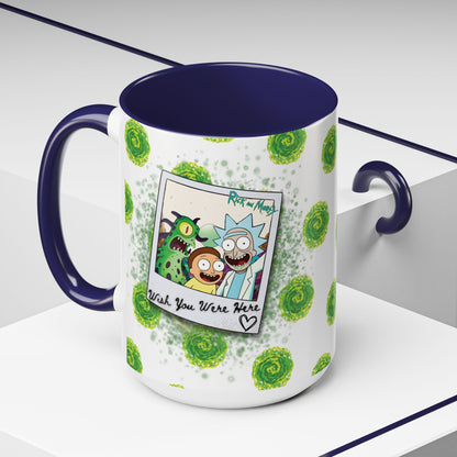 Rick & Morty Alien Polaroid - Accent Coffee Mug (11, 15oz)