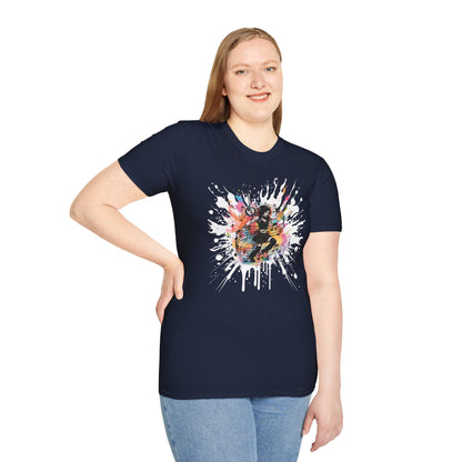 Colorful Music Brings Life Punk Dancer - Unisex Softstyle T-Shirt