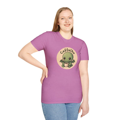 Cthulhu Coffulhu Coffee Pun - Unisex Softstyle T-Shirt