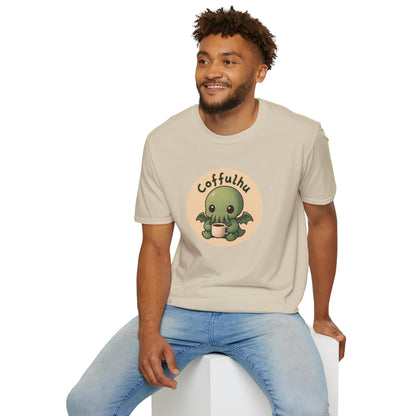 Cthulhu Coffulhu Coffee Pun - Unisex Softstyle T-Shirt