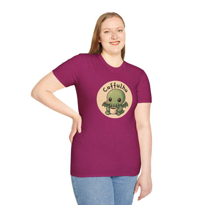 Cthulhu Coffulhu Coffee Pun - Unisex Softstyle T-Shirt