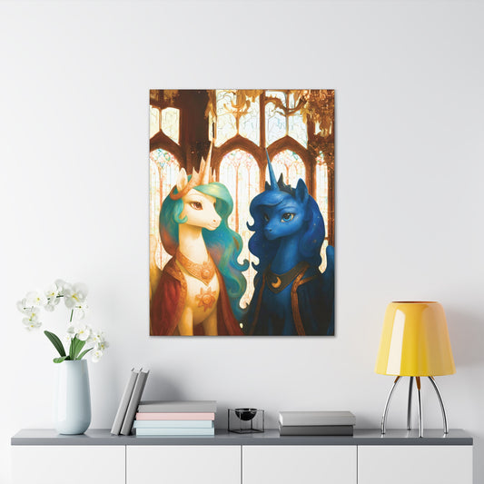 Royal Luna & Celestia - My Little Pony Canvas Art - Stretched, 0.75"