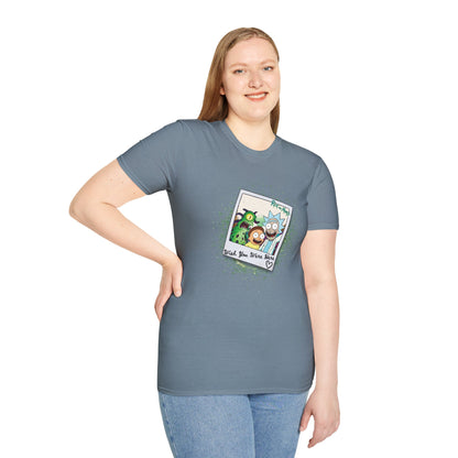 Rick & Morty Polaroid - Wish You Were Here - Unisex Softstyle T-Shirt