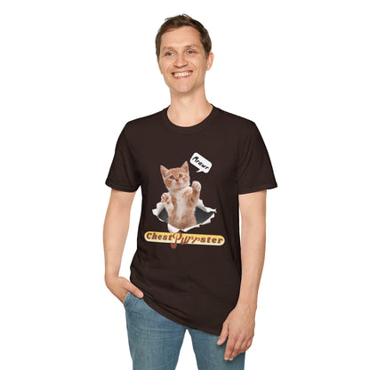 Cute Kitten ChestPurrster Pun - Unisex Softstyle T-Shirt